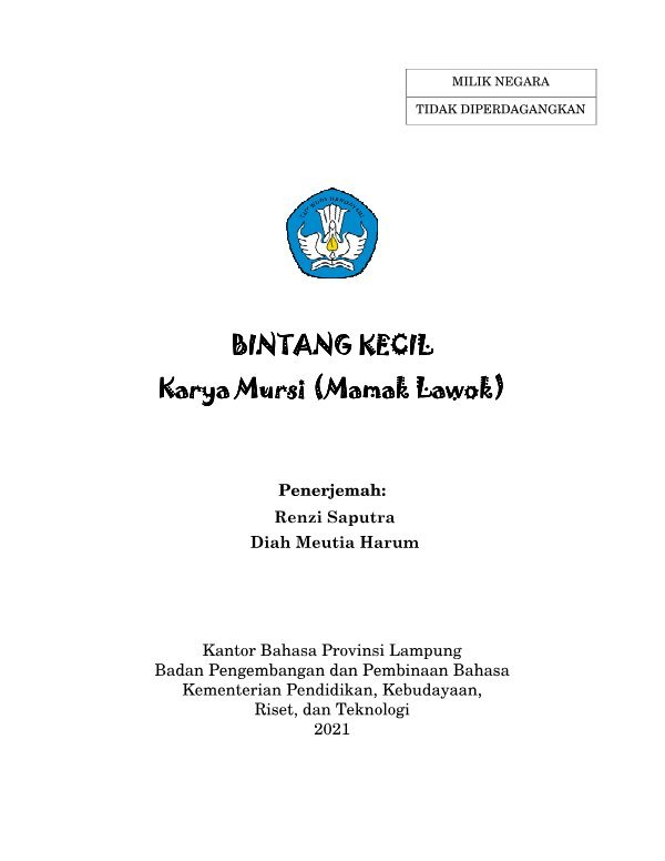 Sampul Bintang kecil