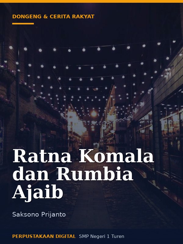 Sampul Ratna Komala dan Rumbia Ajaib