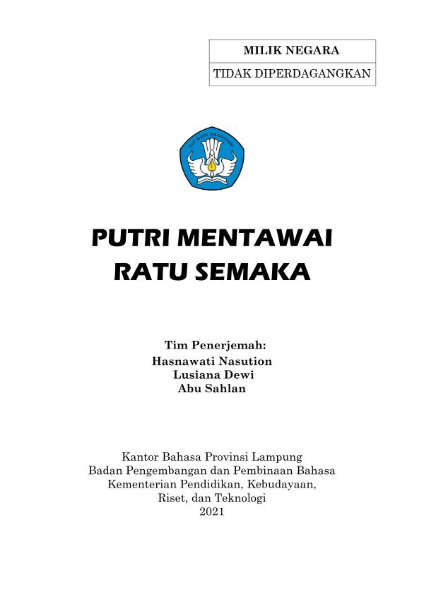Sampul Putri Mentawai Ratu Semaka