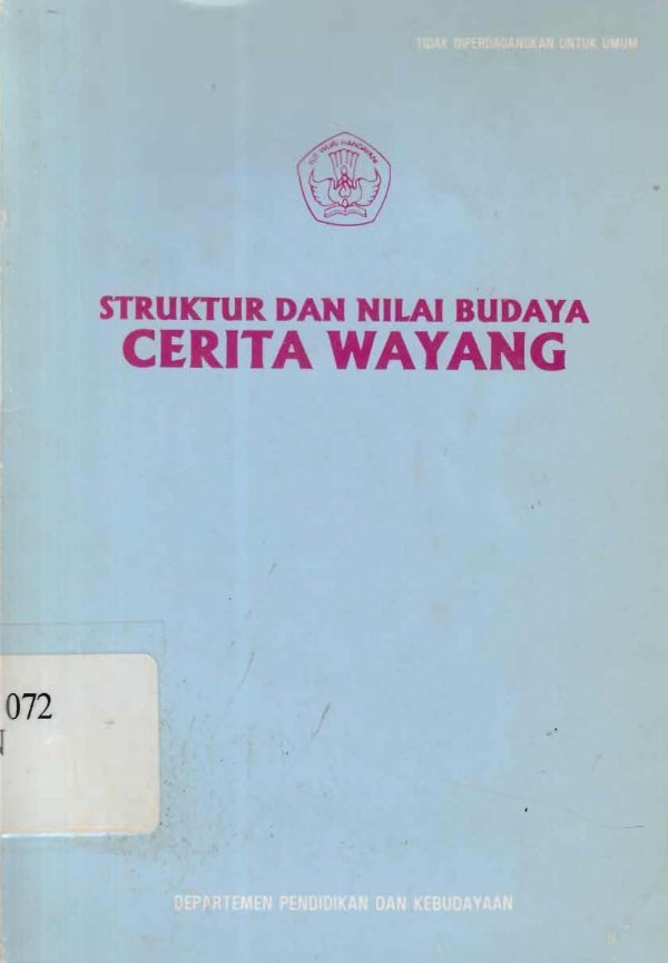 Sampul Struktur dan Nilai Budaya Cerita Wayang (1996)