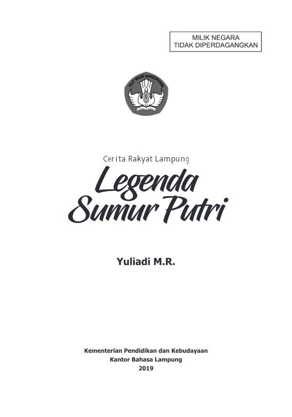 Sampul Legenda sumur Putri