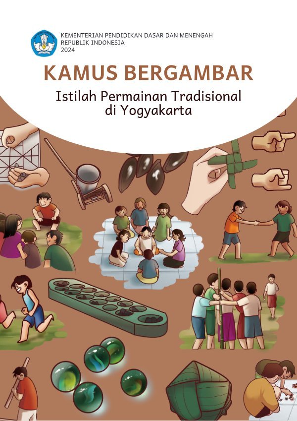Sampul Kamus bergambar istilah permainan tradisional di Yogyakarta
