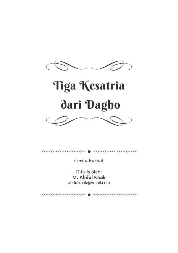 Sampul Tiga kesatria dari Dagho