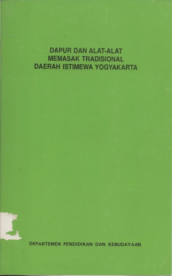 Sampul Dapur dan alat-alat memasak tradisional Daerah Istimewa Yogyakarta
