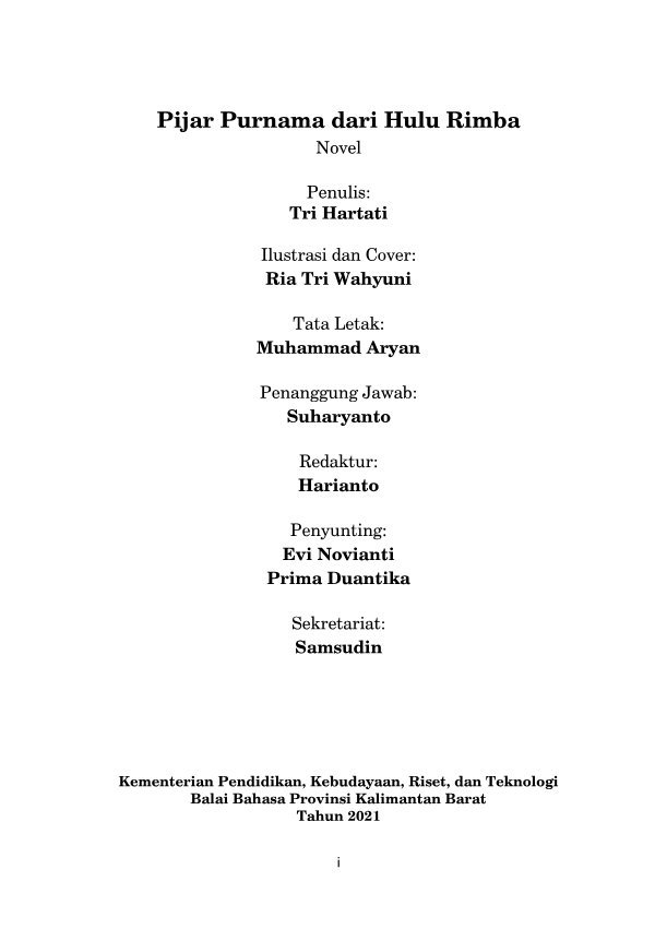 Sampul Pijar purnama dari Hulu rimba