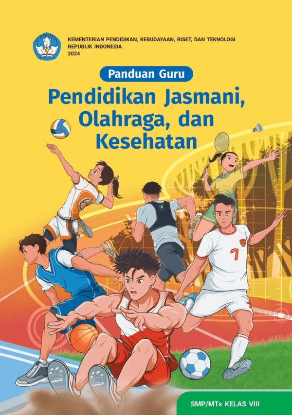 Sampul Panduan Guru Pendidikan Jasmani, Olahraga, dan Kesehatan untuk SMP/MTs Kelas VIII
