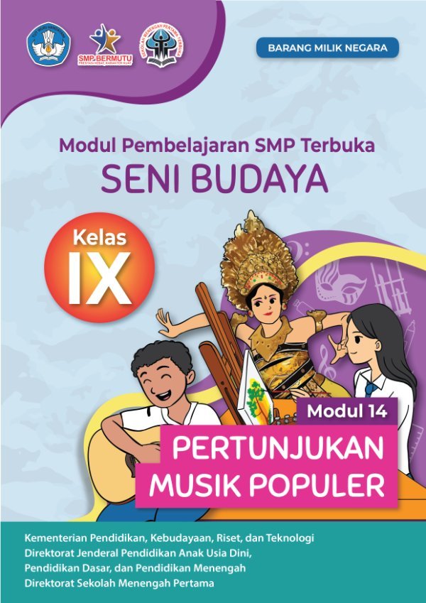 Sampul Modul pembelajaran SMP Terbuka Seni Budaya modul 14: pertunjukan musik populer kelas IX