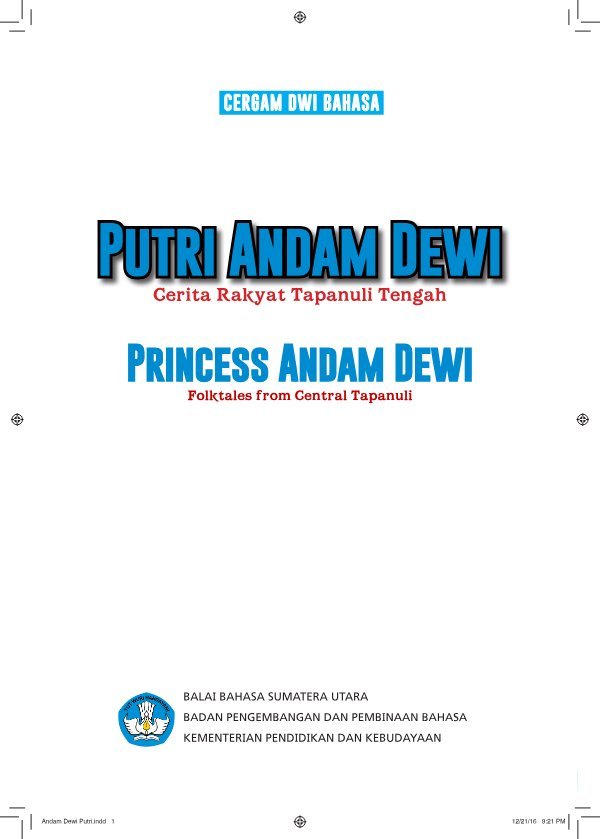 Sampul Putri Andam Dewi