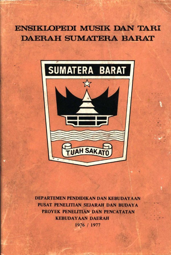 Sampul Eksiklopedia musik dan tari daerah Sumatera Barat