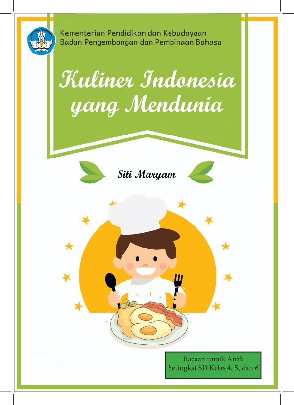 Sampul Kuliner Indonesia yang mendunia