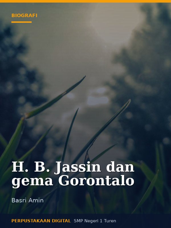 Sampul H. B. Jassin dan gema Gorontalo