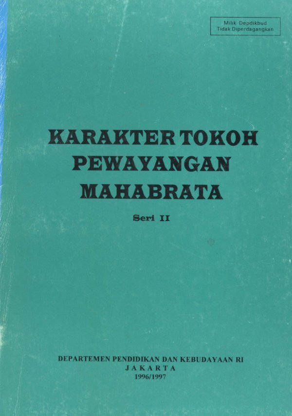 Sampul Karakter tokoh pewayangan Mahabrata Seri II