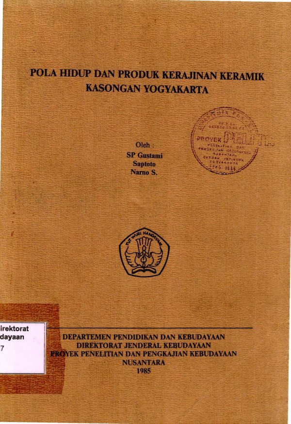 Sampul Pola hidup dan produk kerajinan keramik kasongan