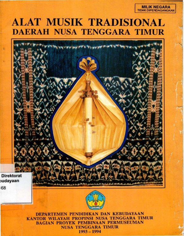 Sampul Alat musik tradisional daerah Nusa Tenggara Timur