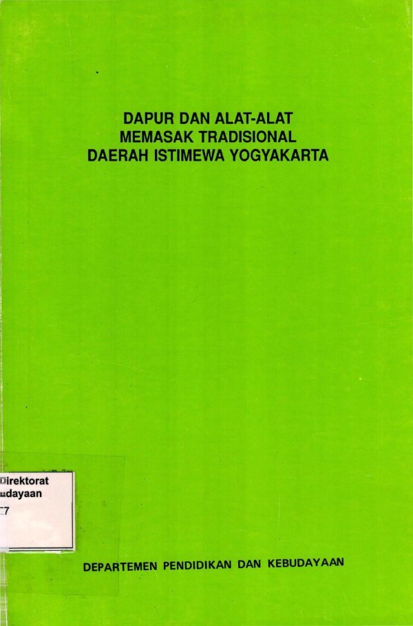 Sampul Dapur dan alat-alat memasak tradisional Daerah Isitimewa Yogyakarta