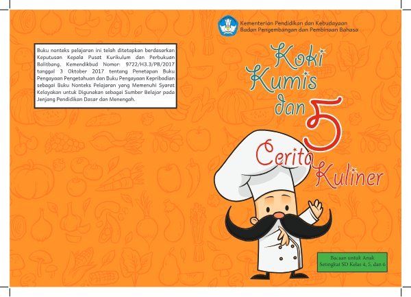 Sampul Koki kumis dan lima cerita kuliner