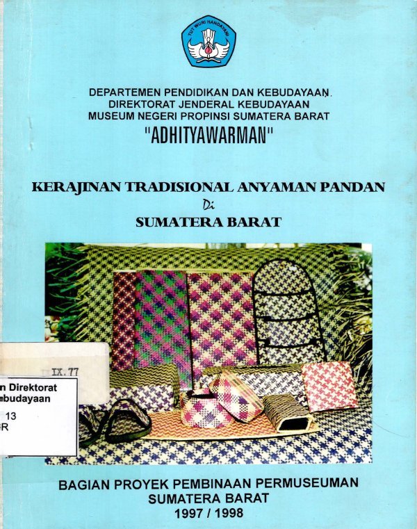 Sampul Kerajinan tradisional anyaman pandan di Sumatera Barat