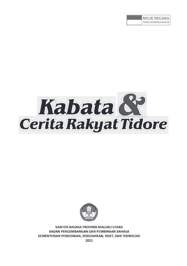 Sampul Kabata & cerita rakyat Tidore