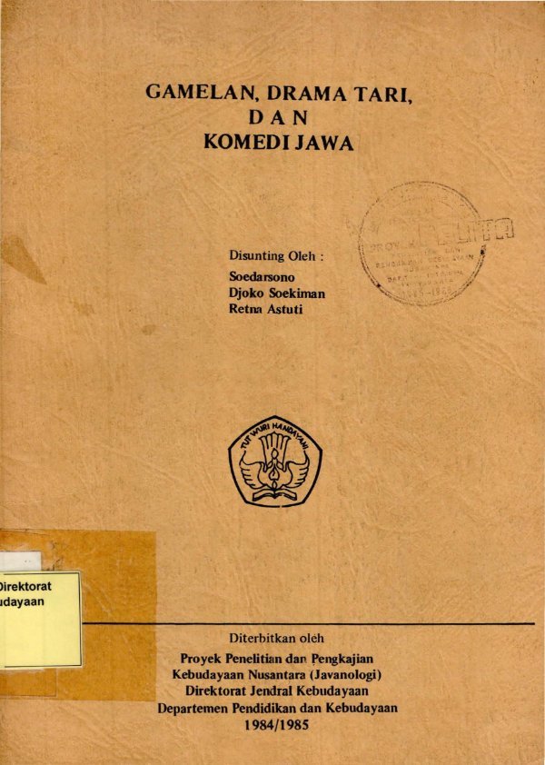 Sampul Gamelan, drama tari, dan komedi Jawa