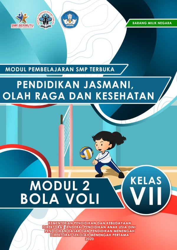 Sampul Modul pembelajaran SMP Terbuka: pendidikan jasmani, olahraga dan kesehatan modul 2 bola voli kelas VII