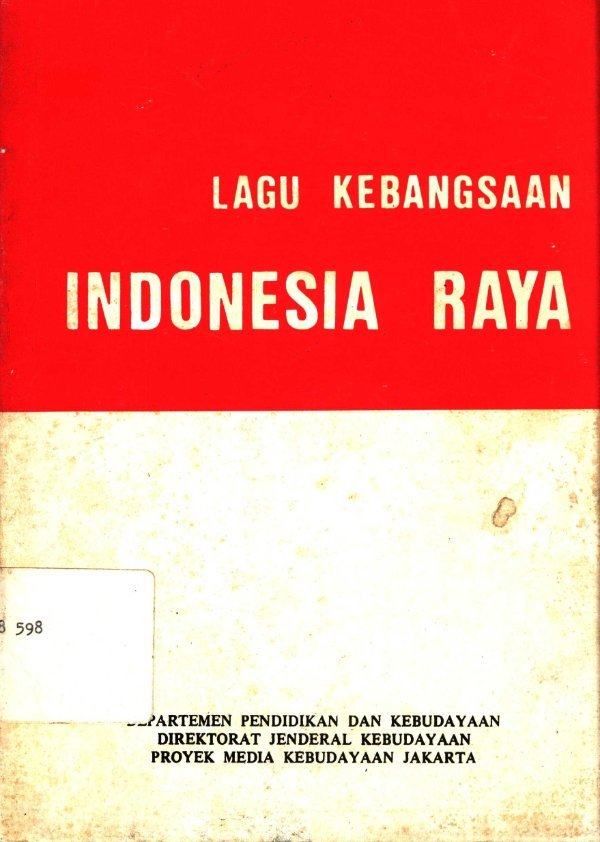 Sampul Lagu kebangsaan indonesia raya