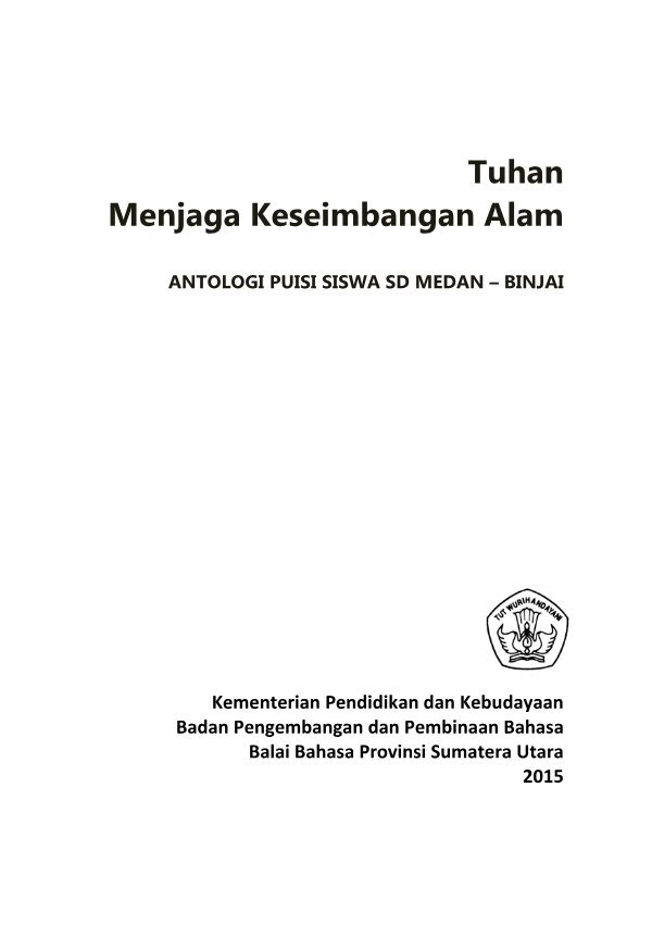 Sampul Tuhan menjaga keseimbangan alam