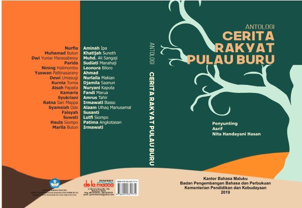 Sampul Antologi cerita rakyat Pulau Buru Provinsi Maluku