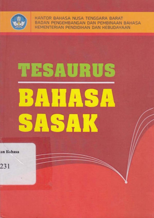 Sampul Tesaurus bahasa Sasak